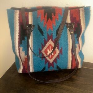 El Paso Western Saddlebag Purse – Wool Blend Boho Bag